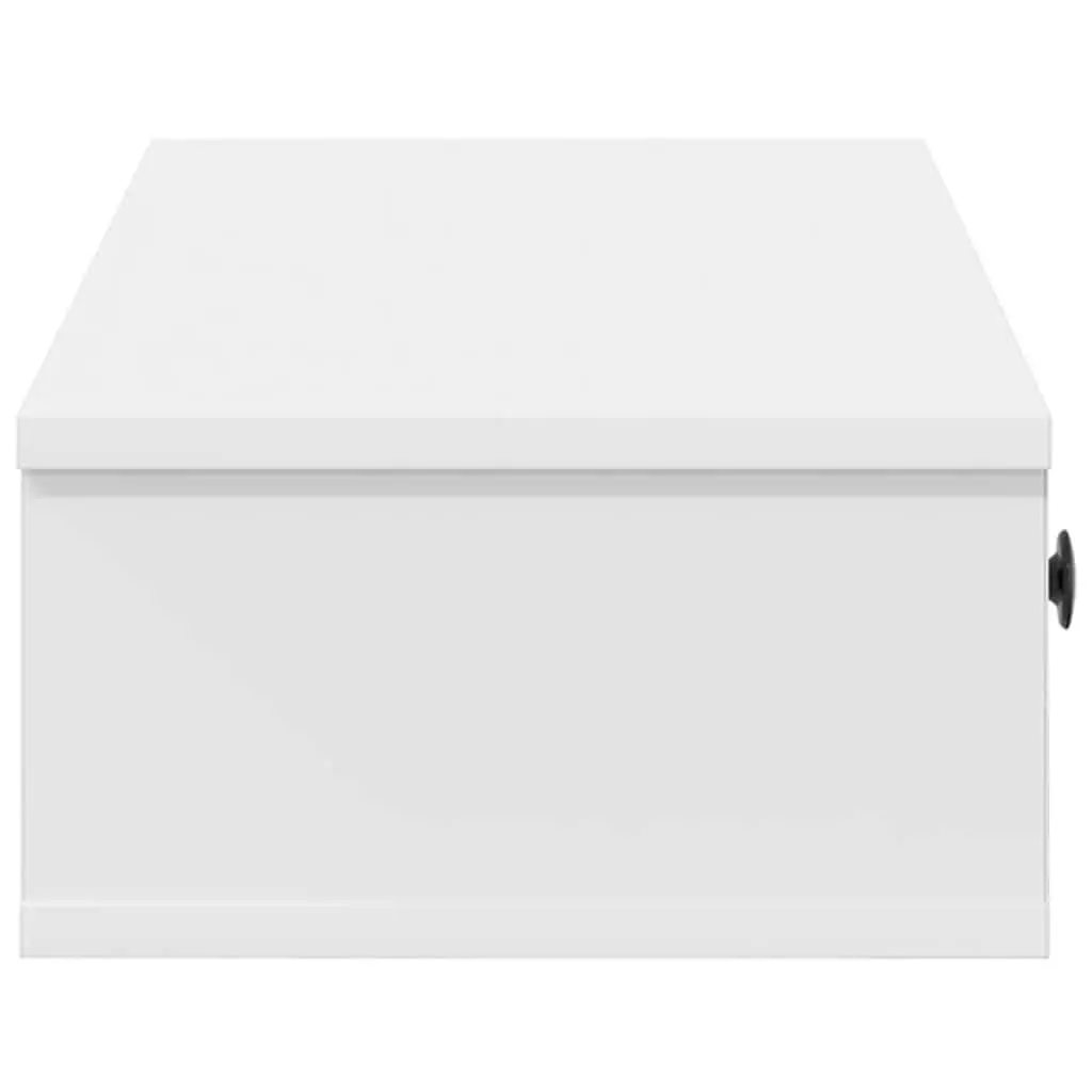 White Wall Shelf with Drawers for Home Organization
