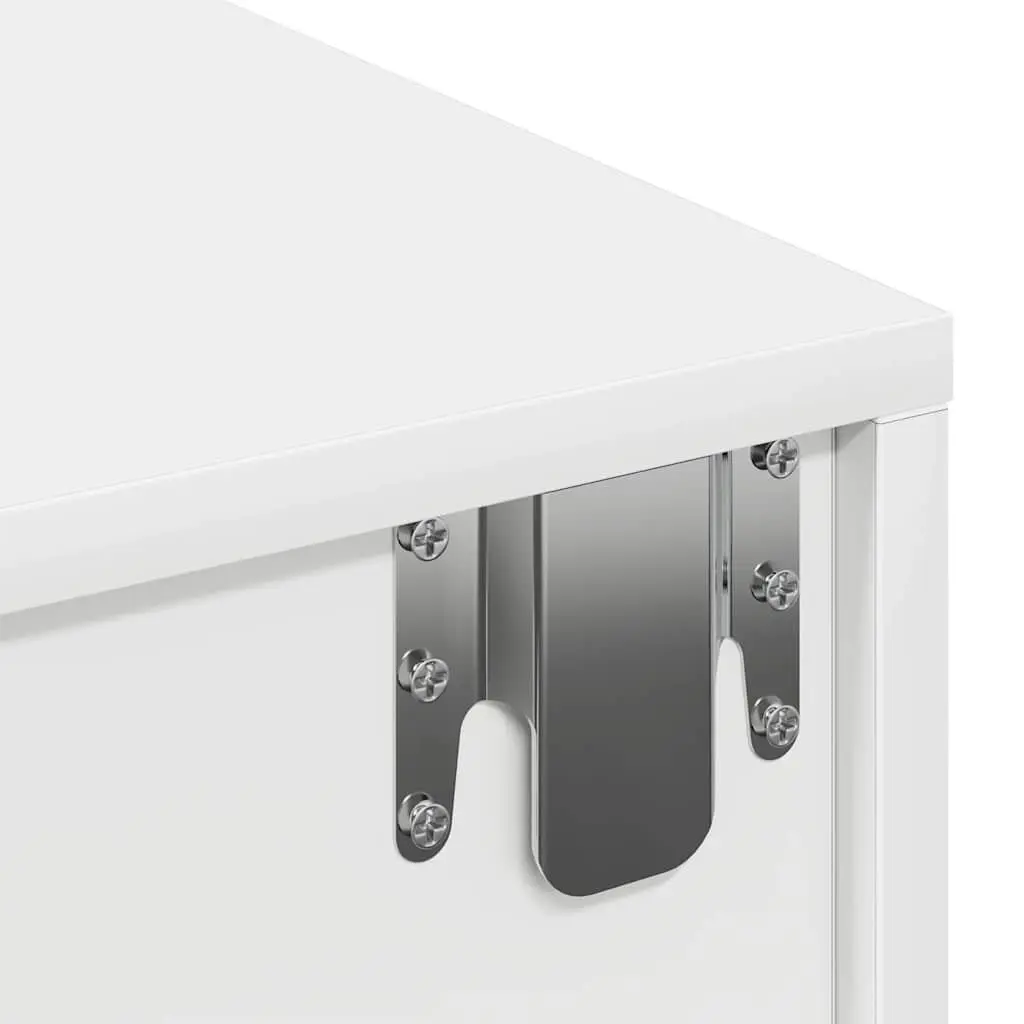 Wall Shelf with Drawers Storage Cabinet Floating Organiser 60 x 26.5 x 15 cm White