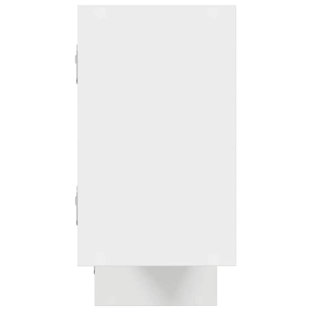 White Wall Cube Shelf with 5 Storage Compartments