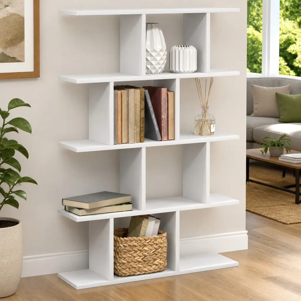 Wall Cube Shelf 15 Compartments Floating Storage Organizer White