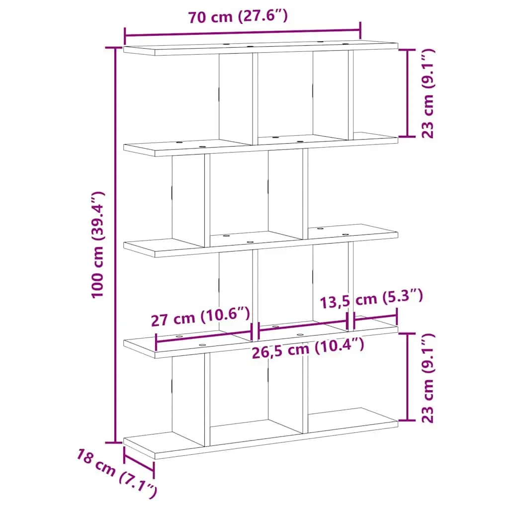 Wall Cube Shelf 15 Compartments Floating Storage Organizer White
