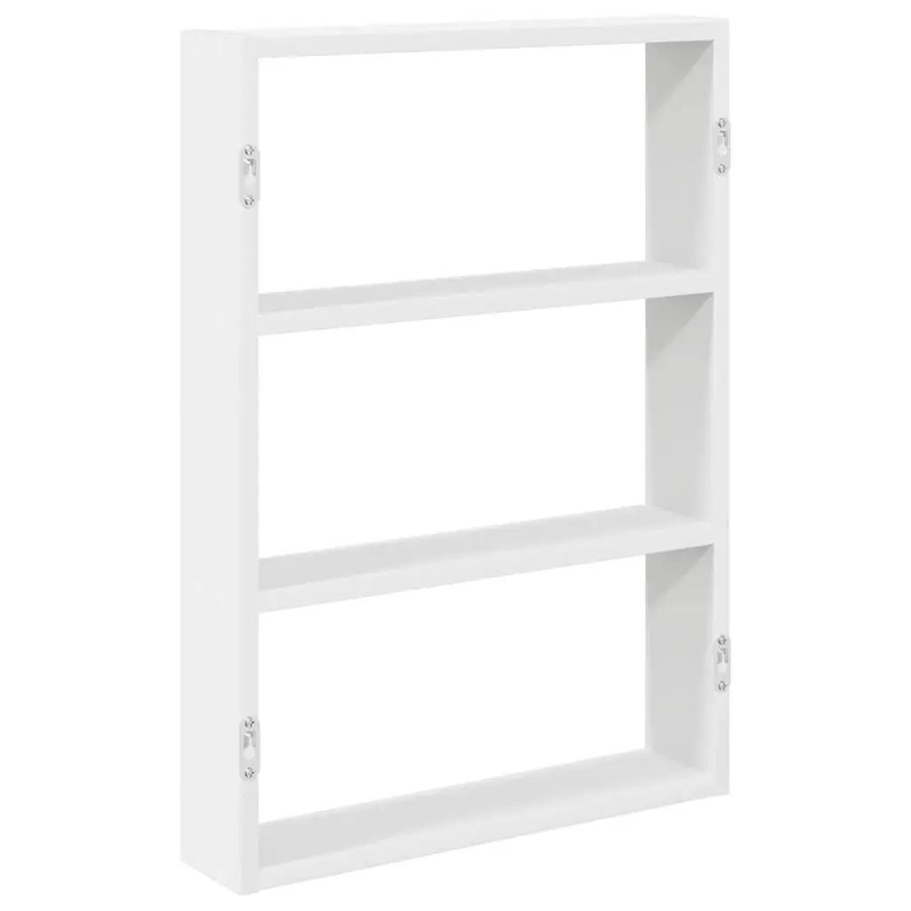 Wall Shelf Storage Organiser 43x9x60cm White Floating Engineered Wood