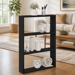 Reliable Black Floating Wall Shelf for Storage and Style 43x9x60 cm
