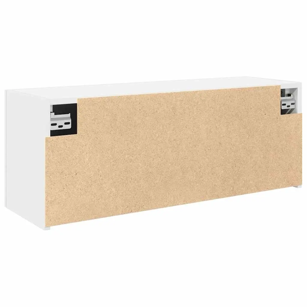 Bathroom Wall Cabinet Storage Engineered Wood 80x25x30cm White