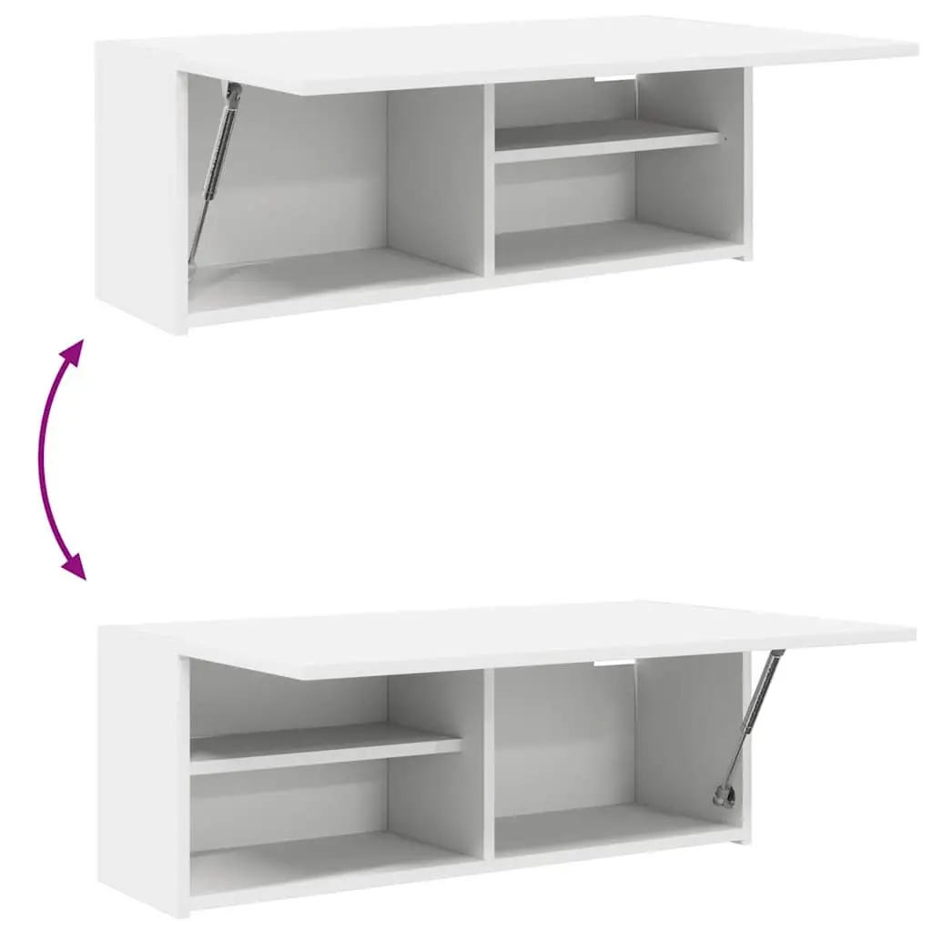 Bathroom Wall Cabinet Storage Engineered Wood 80x25x30cm White