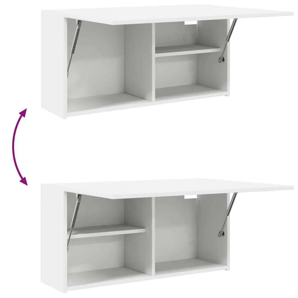 Bathroom Cabinet White Storage Organizer 80x25x40 cm