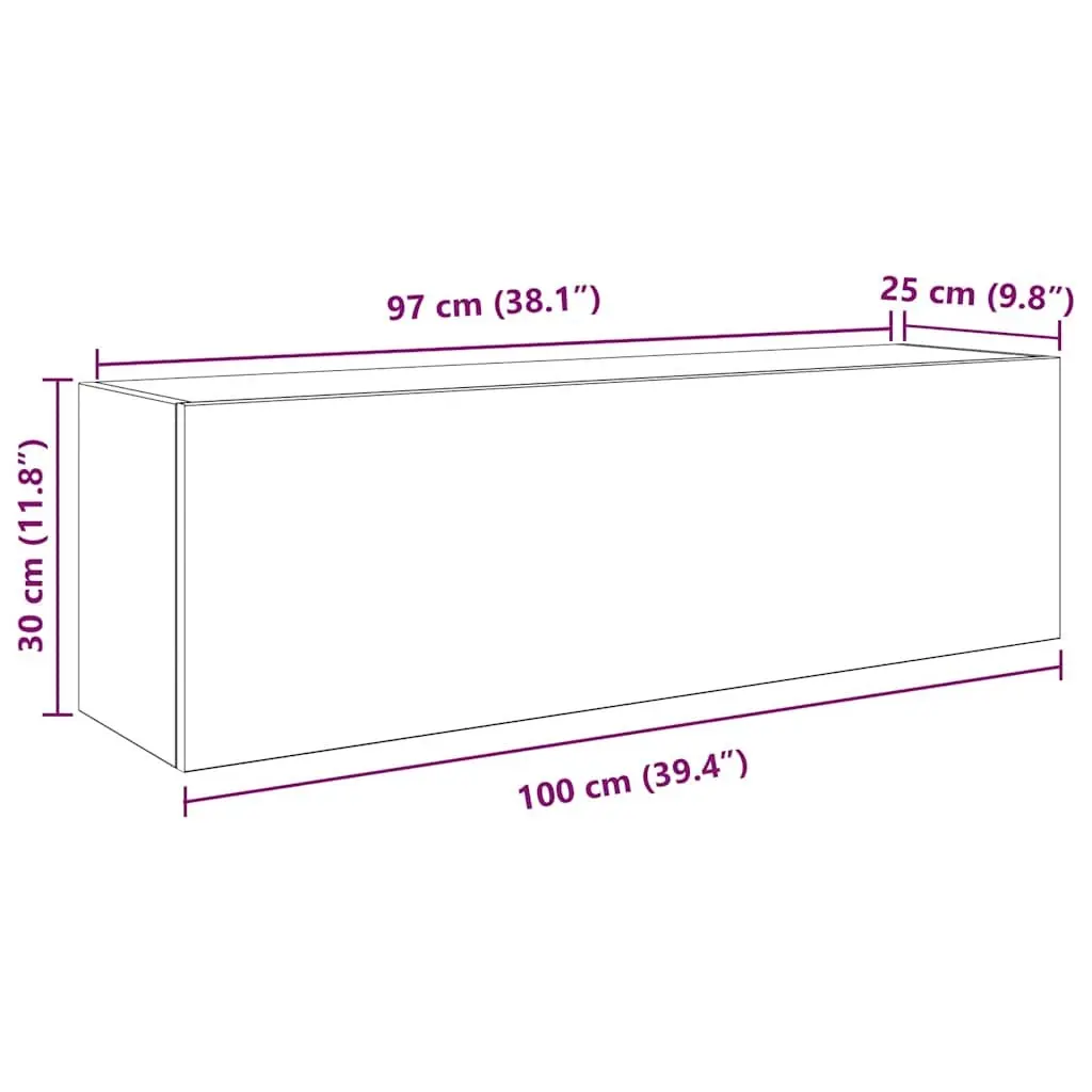 Bathroom Wall Cabinet Storage Unit 100x25x30 cm White Engineered Wood