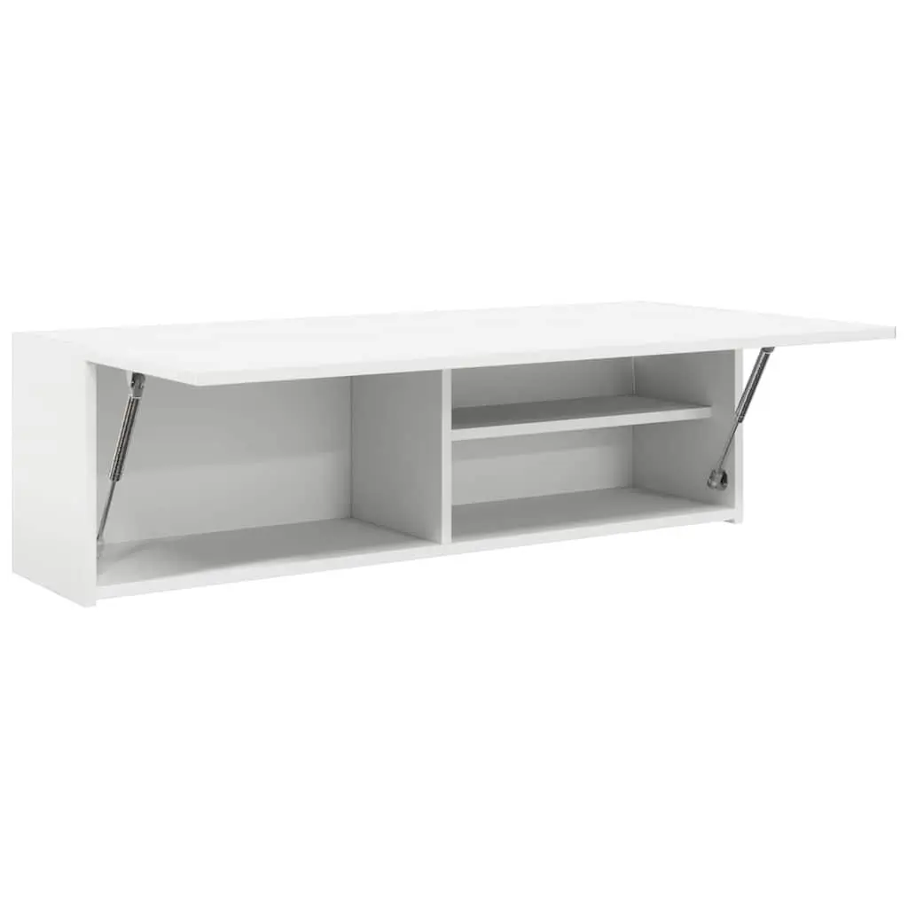 Bathroom Wall Cabinet Storage Unit 100x25x30 cm White Engineered Wood