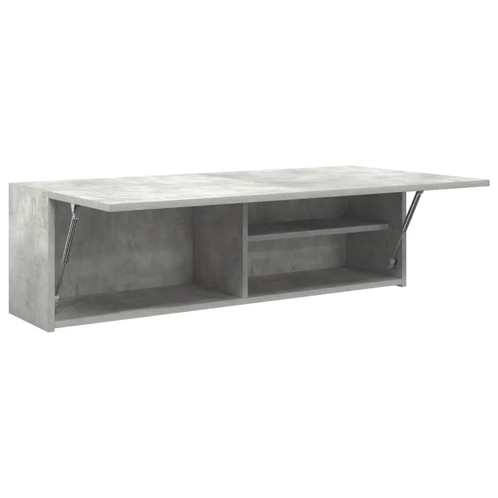 Bathroom Wall Cabinet Storage 100x25x30 cm Grey Engineered Wood