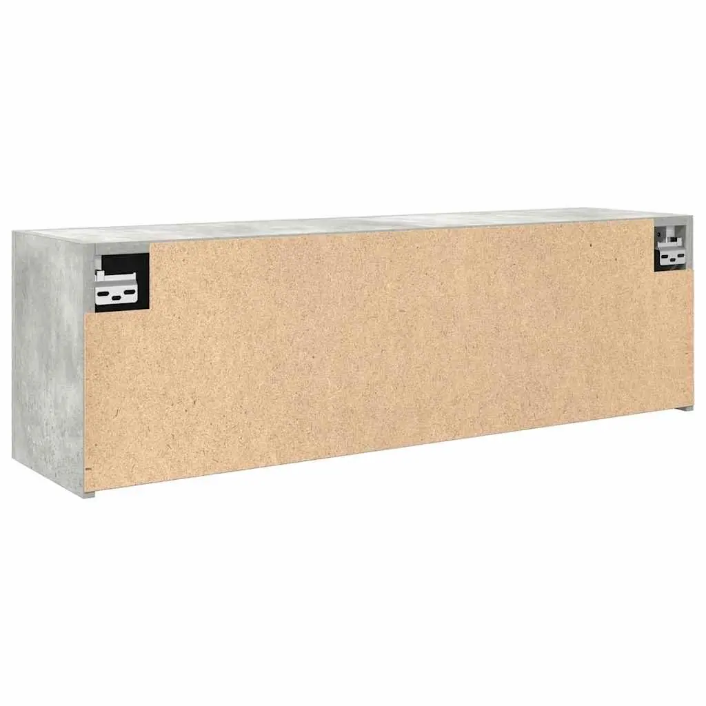 Bathroom Wall Cabinet Storage 100x25x30 cm Grey Engineered Wood