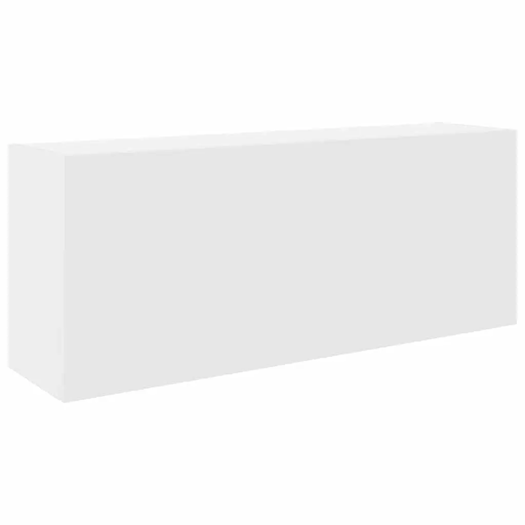 Bathroom Cabinet Storage Unit White Engineered Wood 100x25x40cm