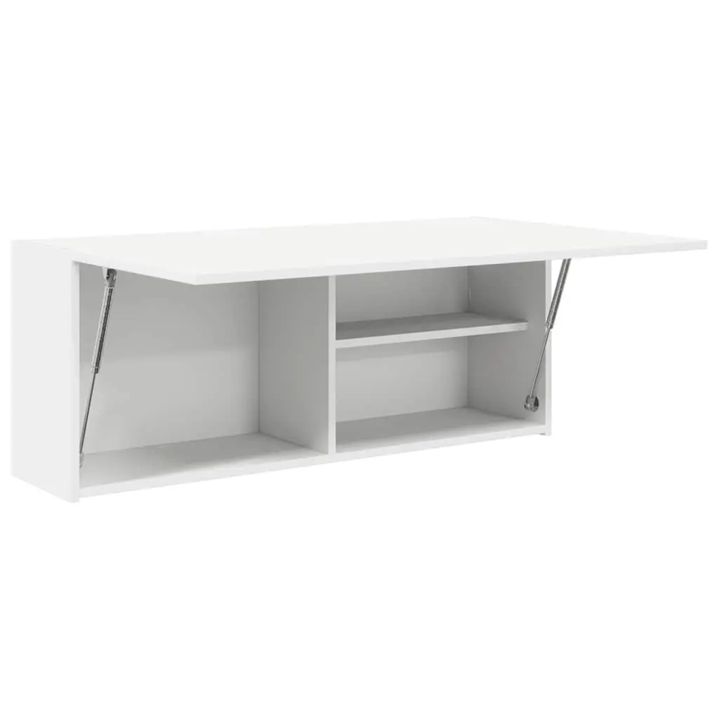 Bathroom Cabinet Storage Unit White Engineered Wood 100x25x40cm