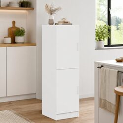 Reliable White Engineered Wood Kitchen Cabinet for Storage
