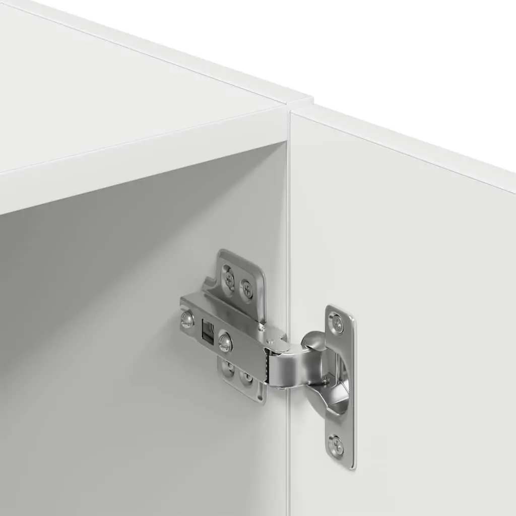 Kitchen Cabinet Storage Unit with Doors and Shelves 38 x 41.5 x 131.5 cm White Engineered Wood