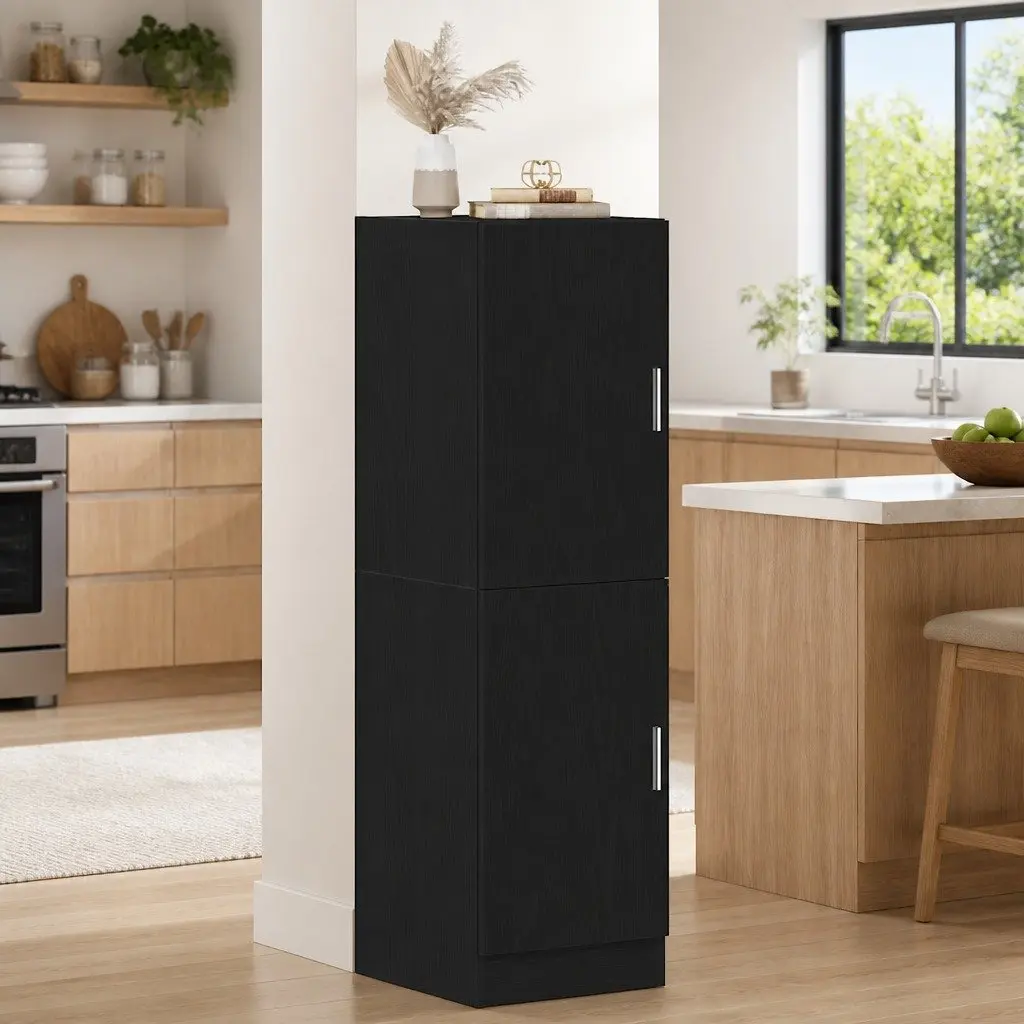 Black Kitchen Cabinet