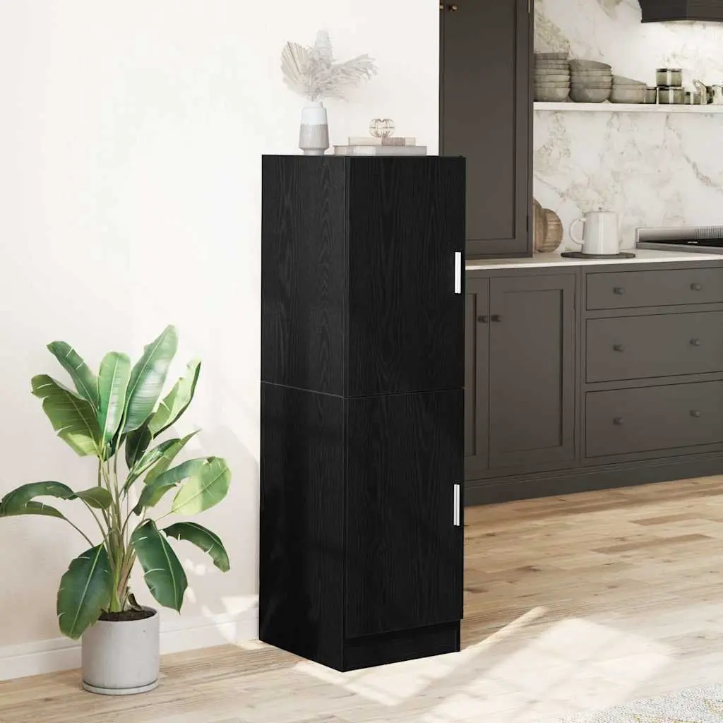 Black Kitchen Cabinet