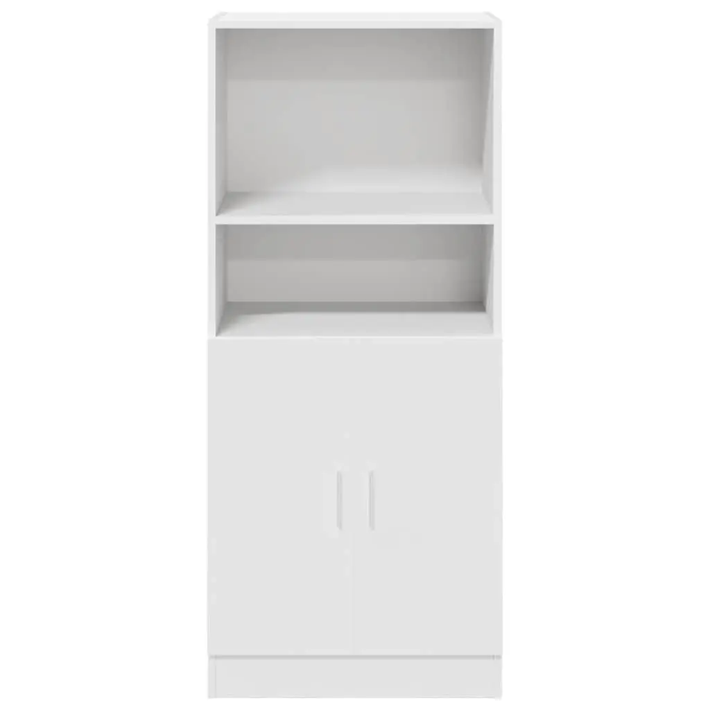 Kitchen Cabinet White Storage Unit Engineered Wood Cupboard Shelves Doors