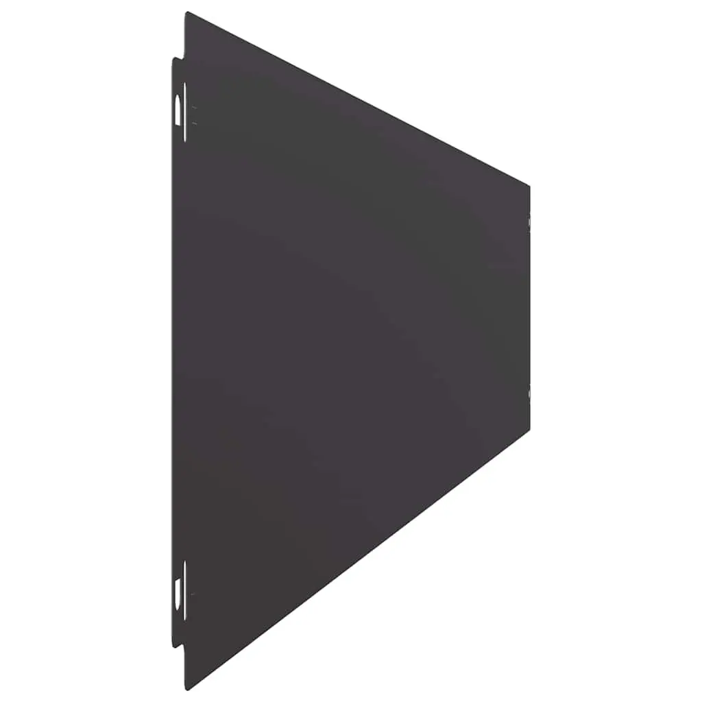 Lawn Edging Steel Borders 20x103 cm Black 10 Piece