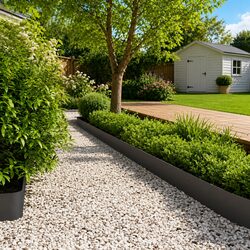Reliable Lawn Edging: 30 Pieces of 20x103cm Anthracite Steel