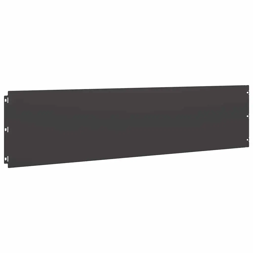 Flexible Garden Border Black 25x103cm Cold-Rolled Steel Lawn Edging 20 Piece