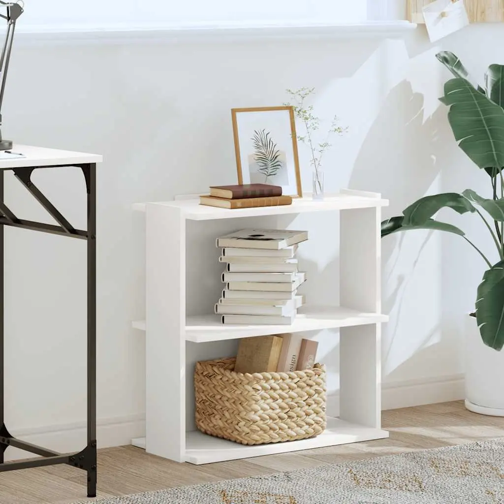 3-Tier Bookcase Storage Shelving Unit Display Organiser 60x30x60cm White