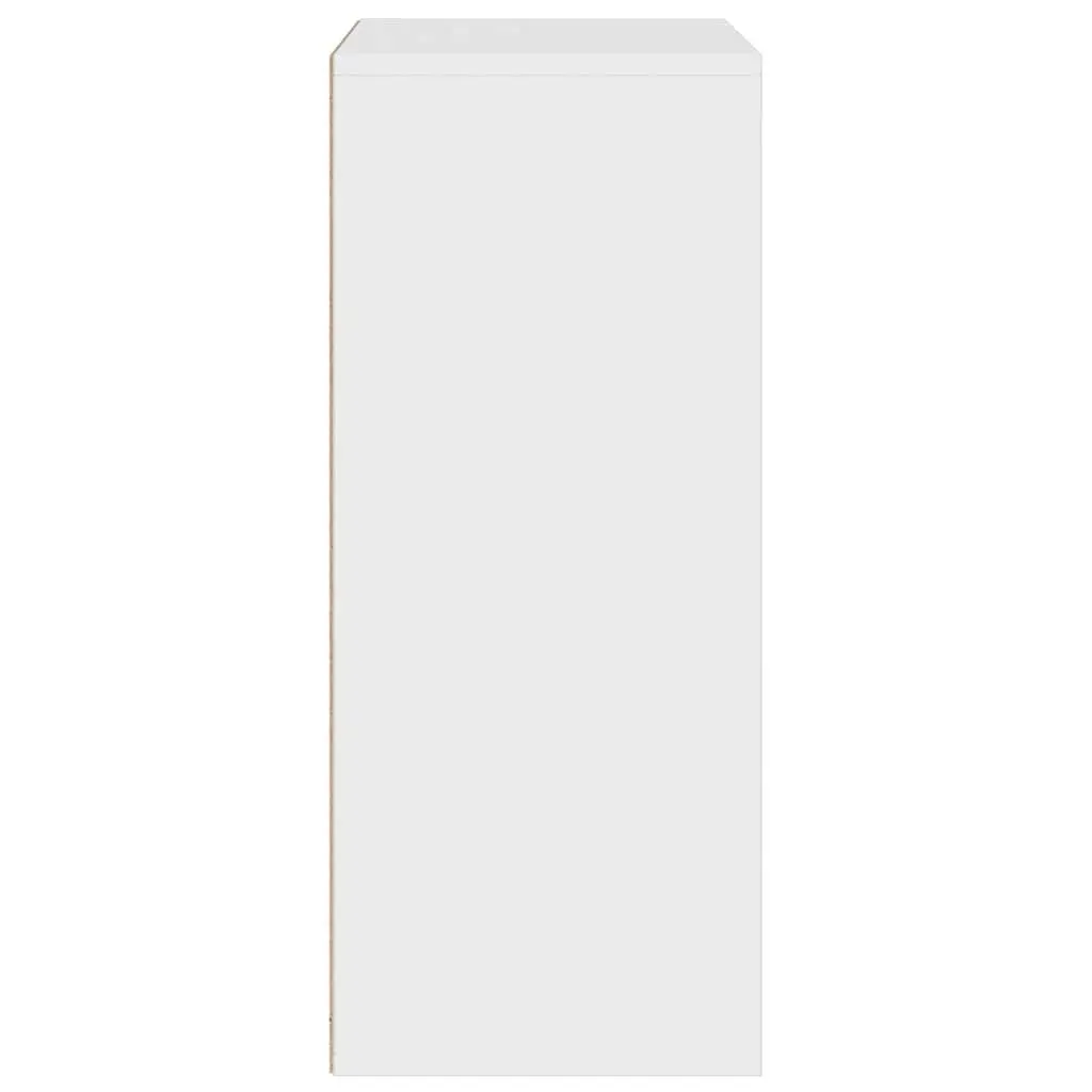 Book Cabinet Storage Shelf Organiser 60x30x71.5 cm White Engineered Wood