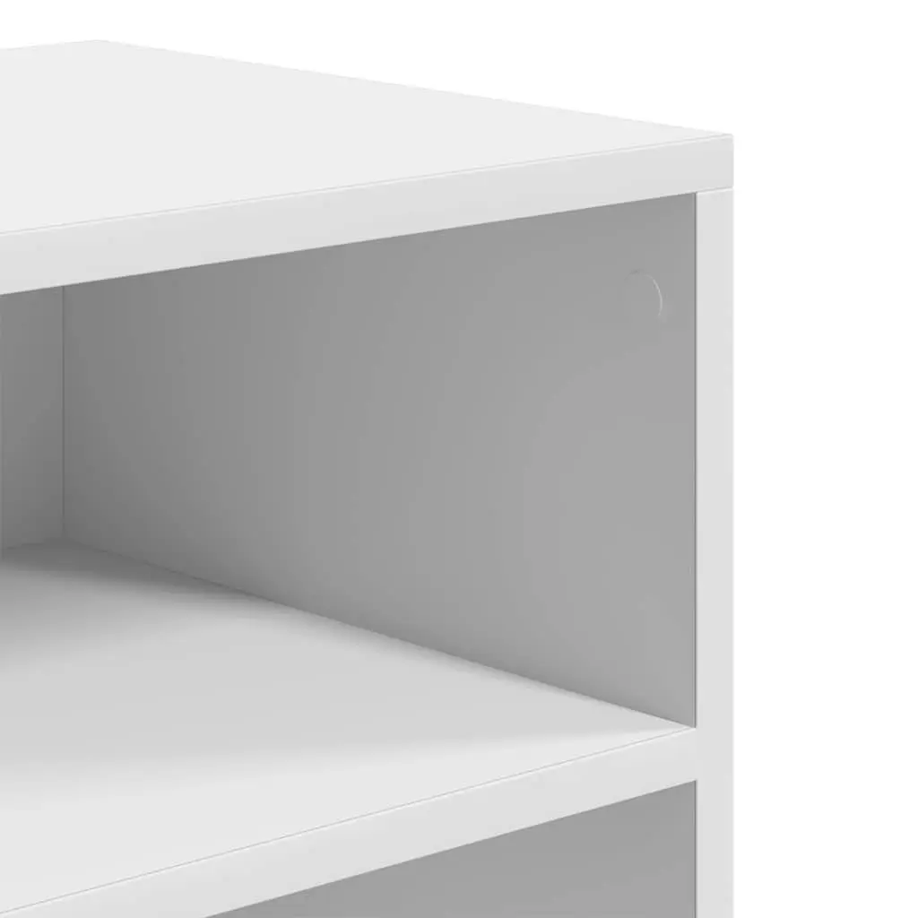 Book Cabinet Storage Shelf Organiser 60x30x71.5 cm White Engineered Wood