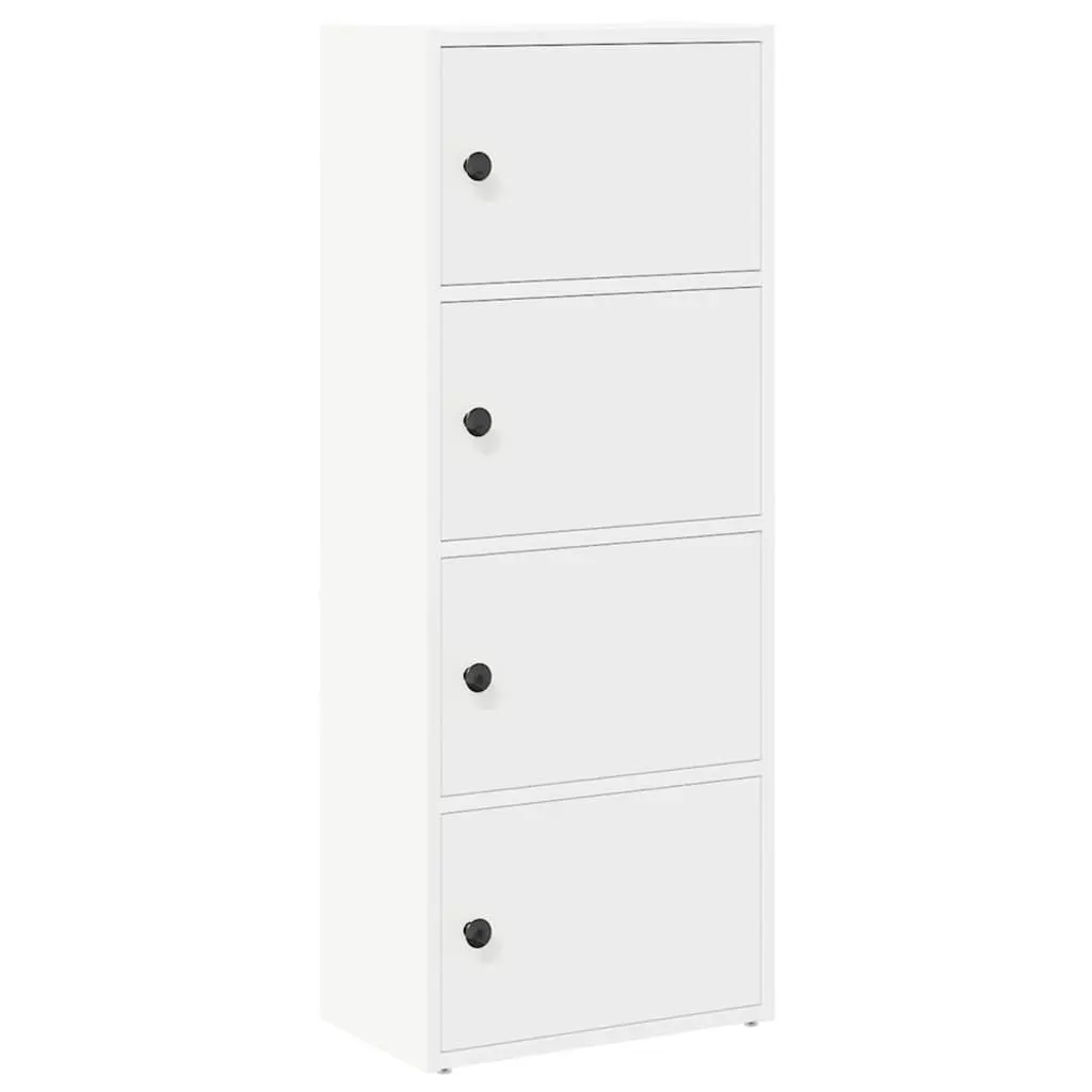 White Bookcase with Ample Storage 40x24x102cm
