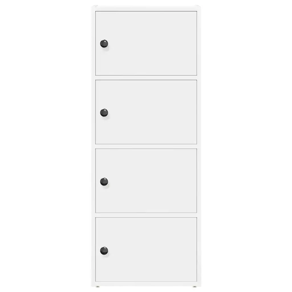 White Bookcase with Ample Storage 40x24x102cm