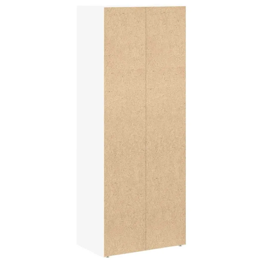 White Bookcase with Ample Storage 40x24x102cm