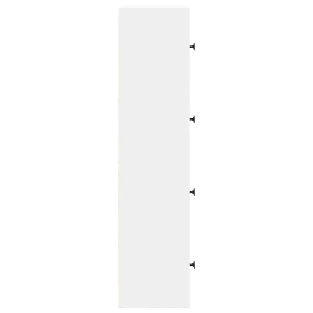 White Bookcase with Ample Storage 40x24x102cm