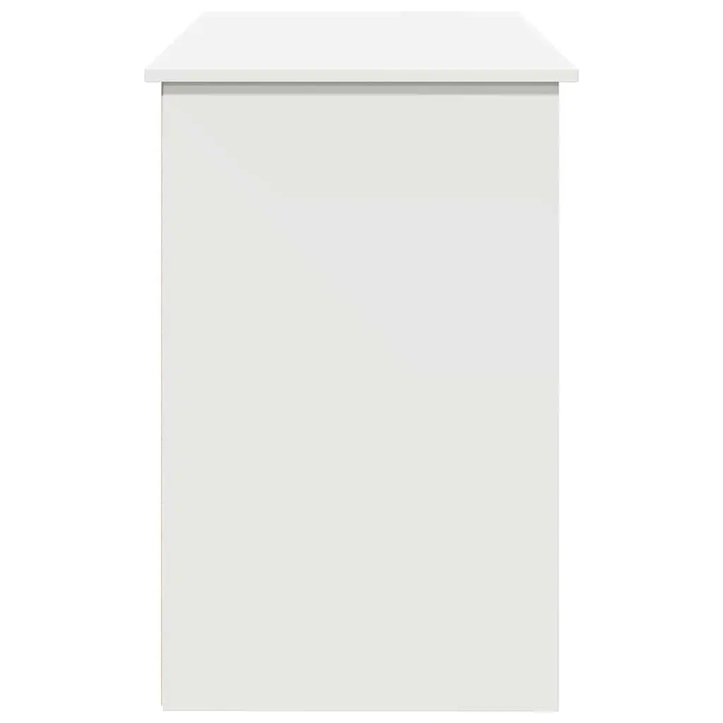 White Desk with Storage 102x50x75cm