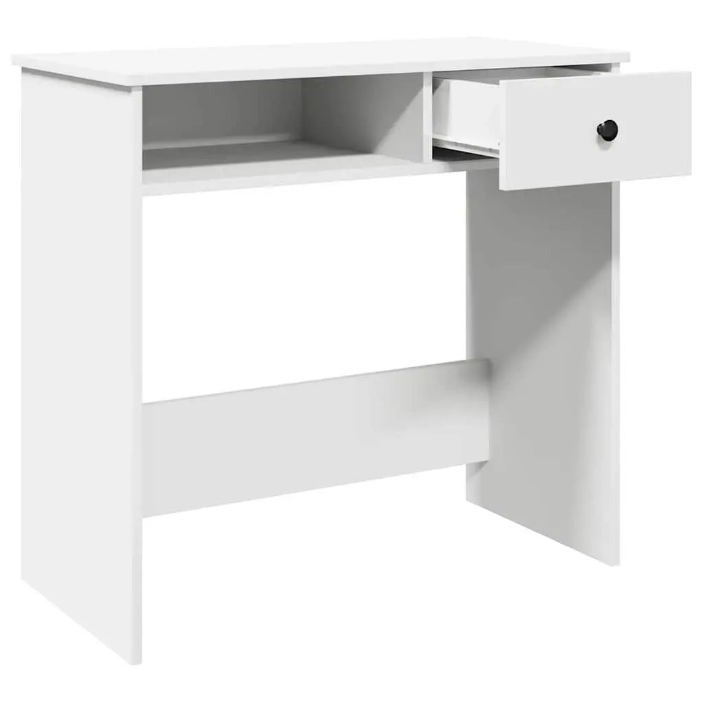 White Writing Desk 80x40x75cm Home Office Study Workstation Engineered Wood