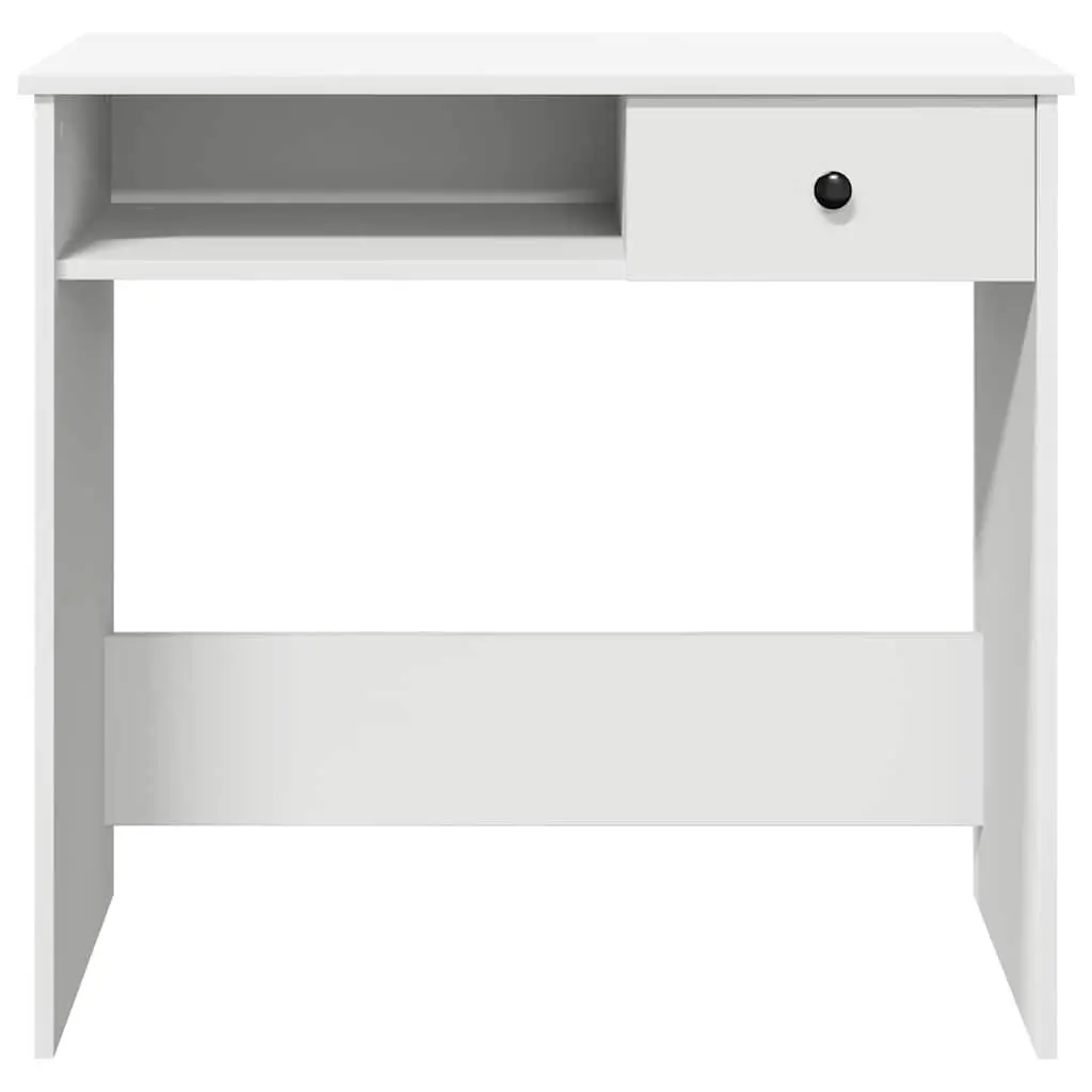 White Writing Desk 80x40x75cm Home Office Study Workstation Engineered Wood