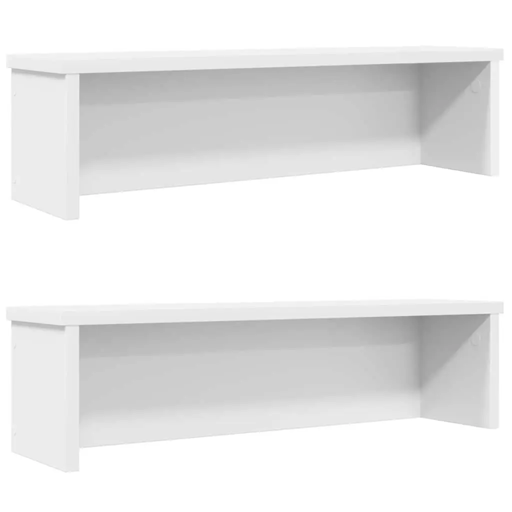 Kitchen Utensil Rack Stackable Storage Organiser 50 x 15 x 16 cm White 2 Piece