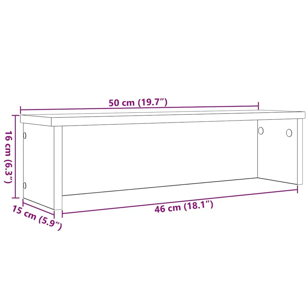 Kitchen Utensil Rack Stackable Storage Organiser 50 x 15 x 16 cm White 2 Piece