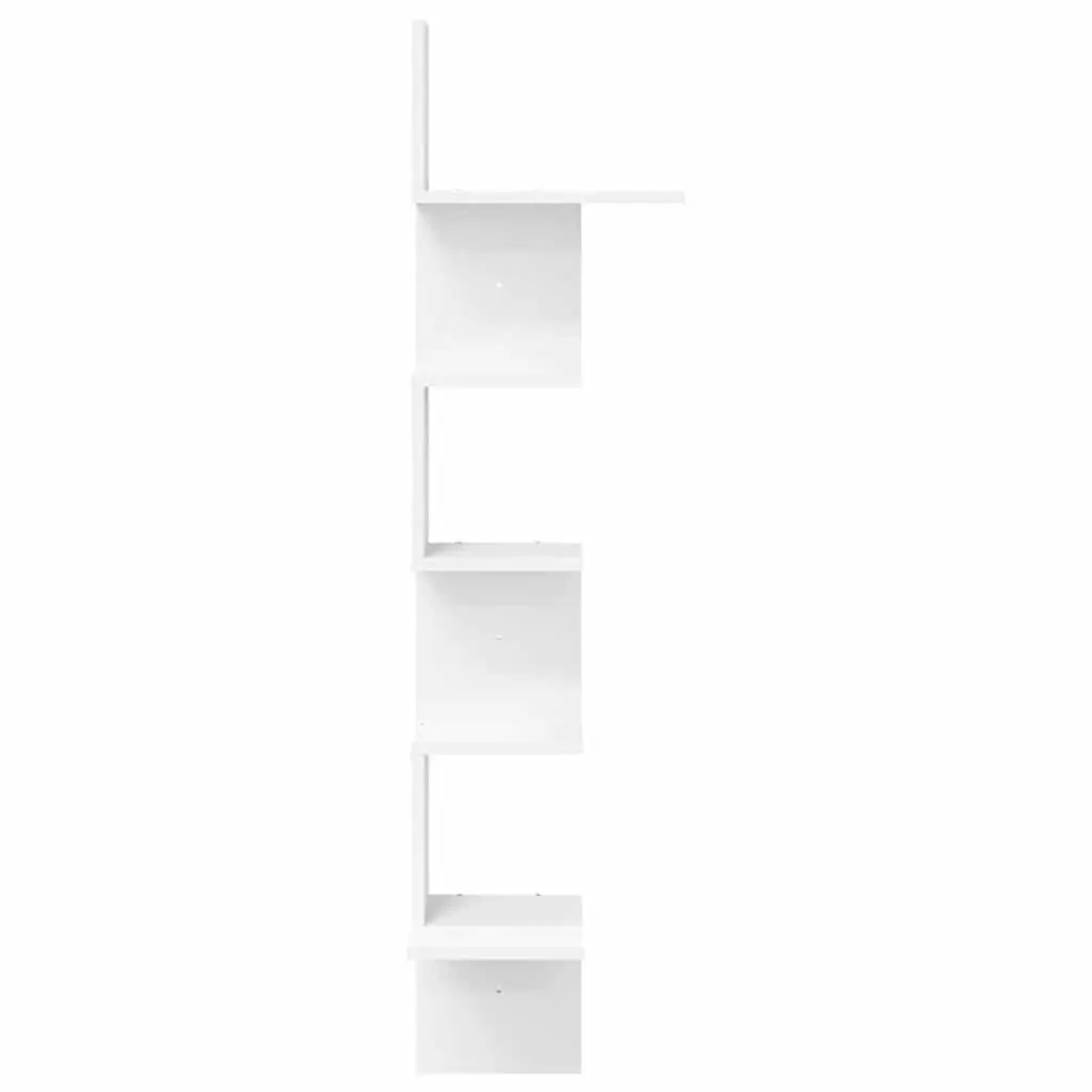 Wall Corner Shelf Storage Display Unit 32x32x127.5 cm White
