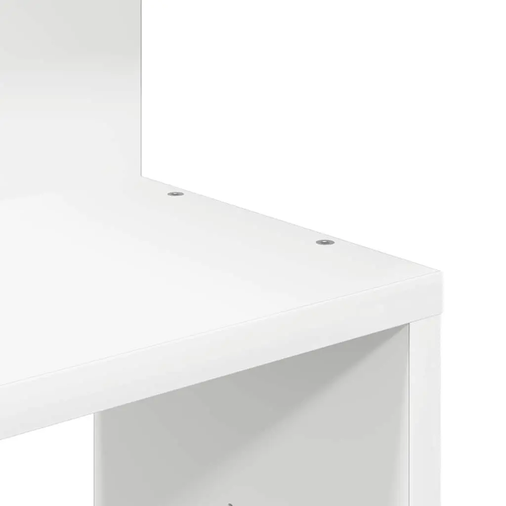 Wall Corner Shelf Storage Display Unit 32x32x127.5 cm White