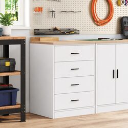 White Garage Storage Cabinet: Functional and Reliable