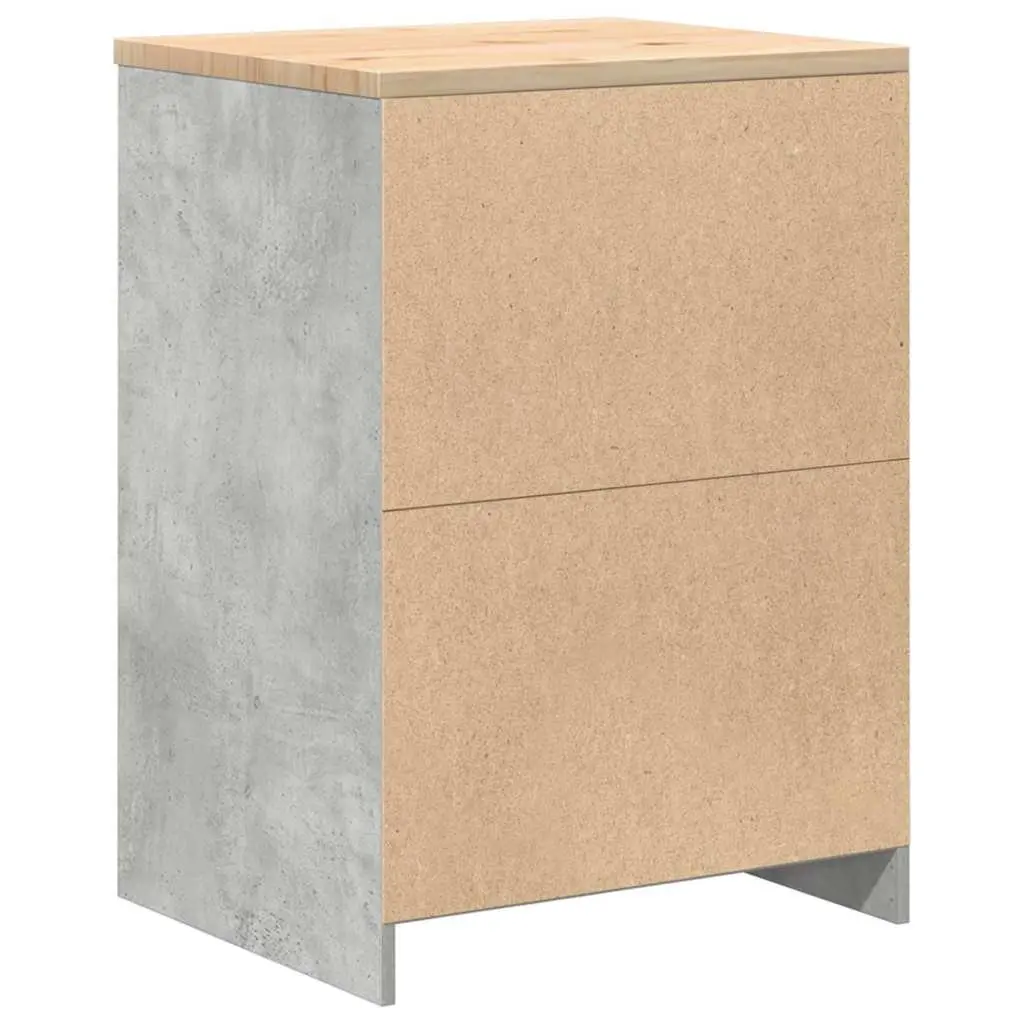 Garage Storage Cabinet Grey 60x51x85cm Solid Wood Pine Drawers