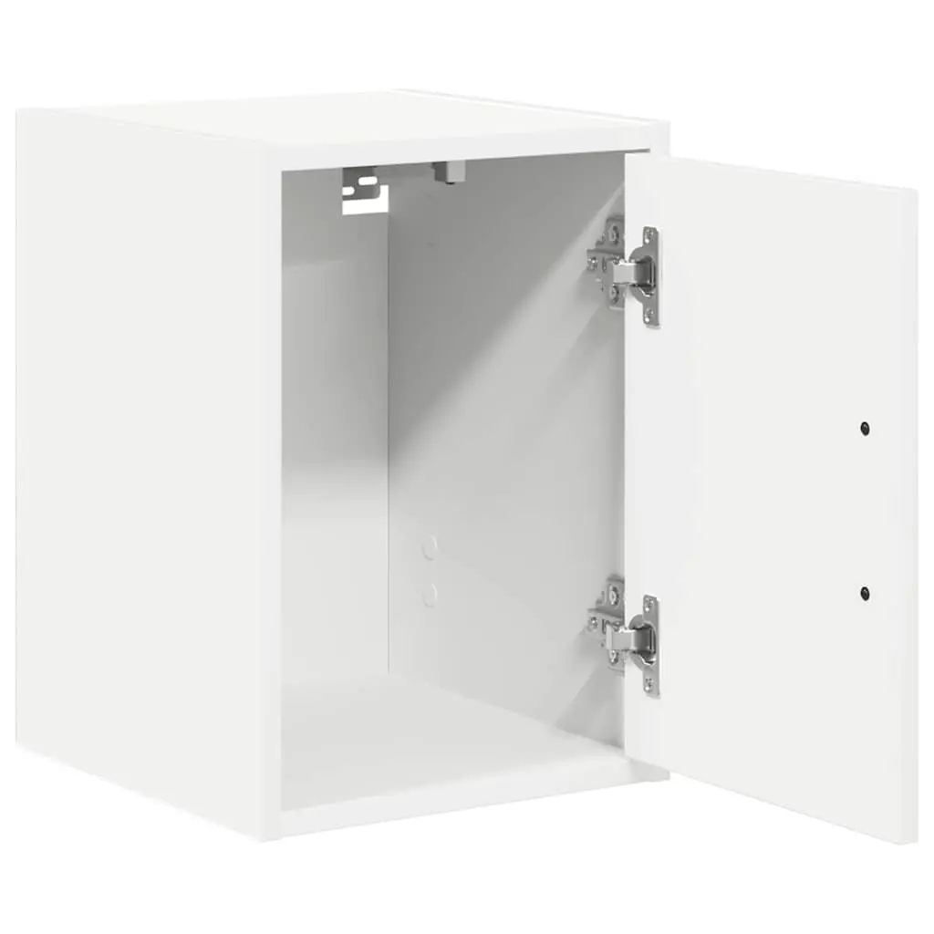 Wall Cabinet Tool Organiser White Enclosed Compartment