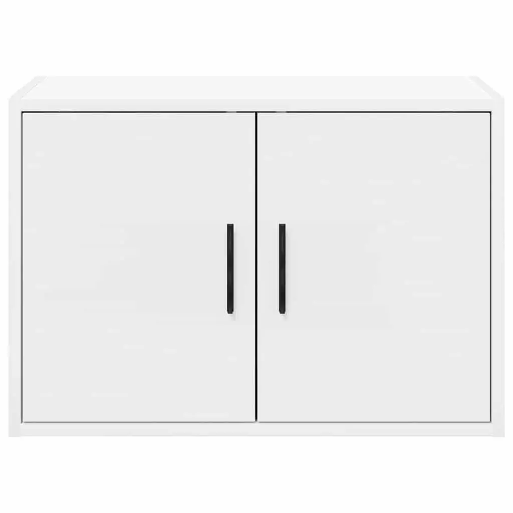 Garage Wall Cabinet White Storage Cupboard Engineered Wood Door Organiser