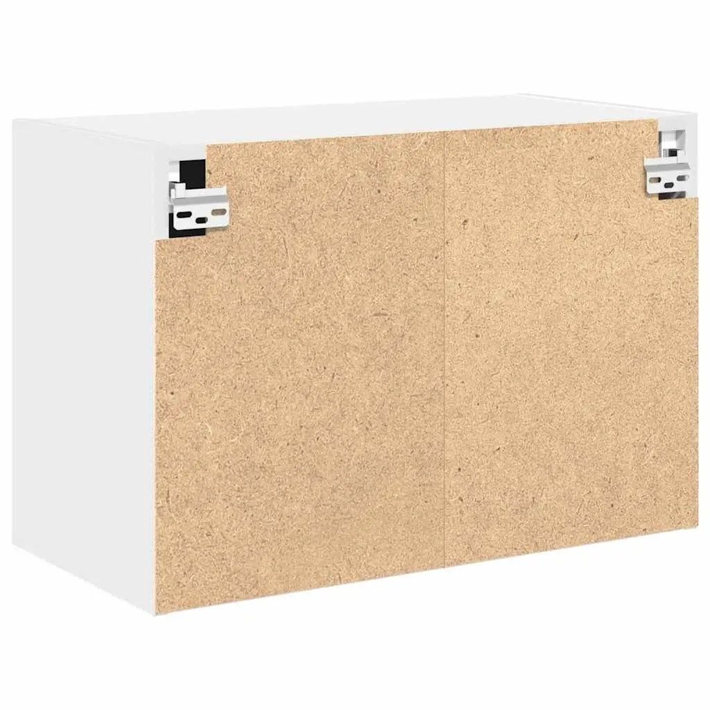 Garage Wall Cabinet White Storage Cupboard Engineered Wood Door Organiser