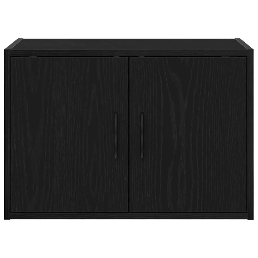 Wall Cabinets Black Storage Cabinet 2 pcs Industrial Organiser