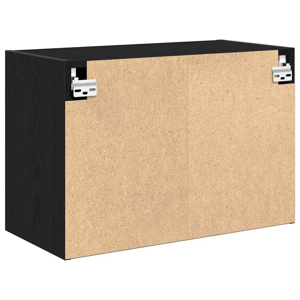 Wall Cabinets Black Storage Cabinet 2 pcs Industrial Organiser
