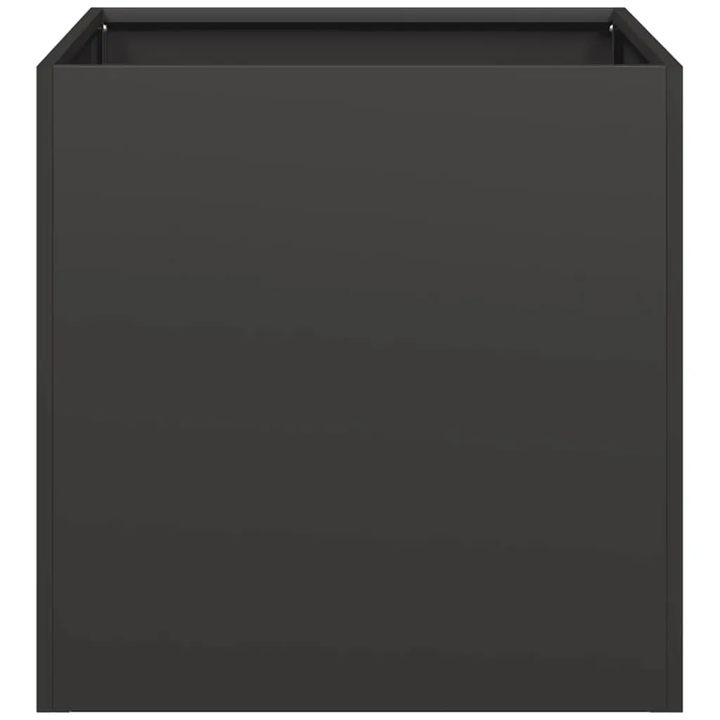 Planter Black 40x40x40 cm Raised Bed Garden Flower Box Cold-rolled Steel