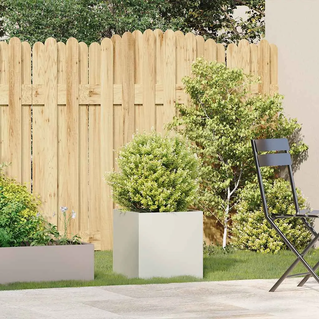 Cold-rolled Steel Raised Planter Box Outdoor Garden Flower Bed 40cm White