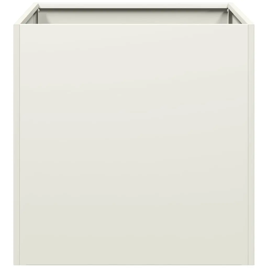 Cold-rolled Steel Raised Planter Box Outdoor Garden Flower Bed 40cm White