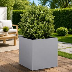 Reliable Galvanised Steel Planter 40x40x40 cm for Your Garden
