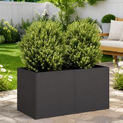 Value-Driven Black Steel Planter 80x40x40 cm for Easy Gardening